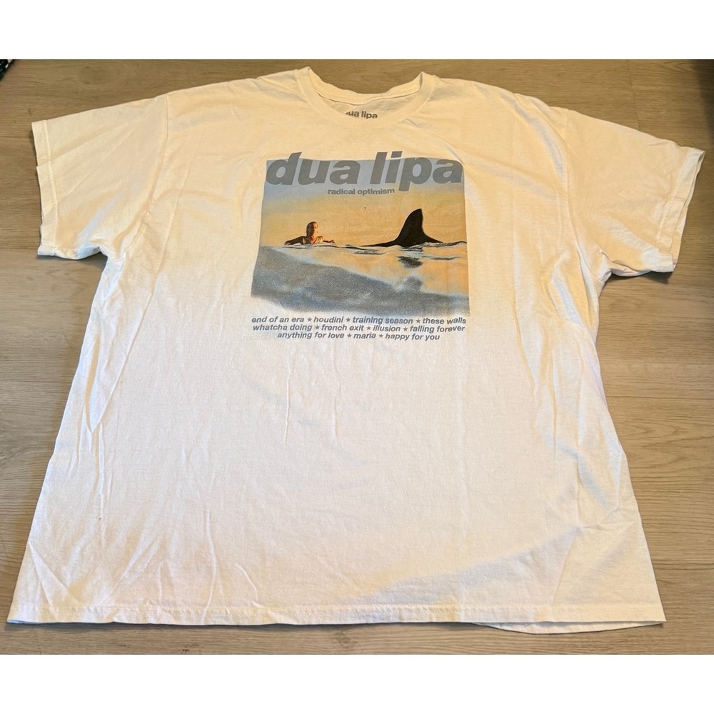Dua Lipa Radical Optimism Album Tee | White Graphic T-Shirt | Size 2XL | Merch